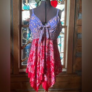 Floral Print Women's swim dress top